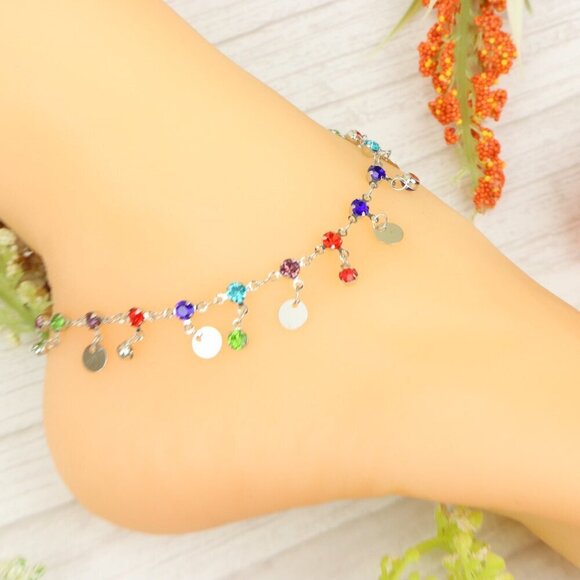 "Handmade Anklet – Elegant & Delicate Jewelry for Women | UNVRC1190 - Picture 1 of 10